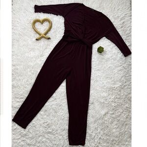 Express Purple Jumpsuit with Versatile Design